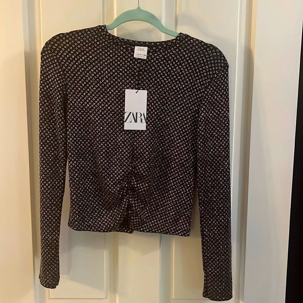 Zara Girls Sparkle Top NWT